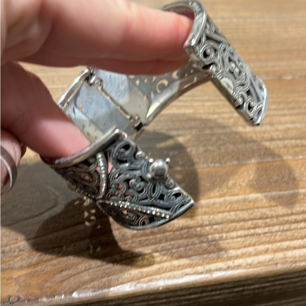 Intricate Silver Cuff Bracelet - Picture 3 of 4